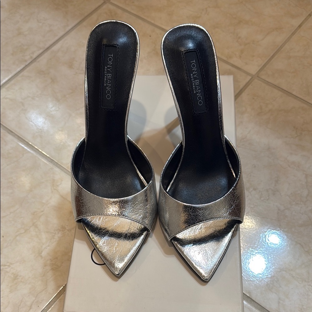 Tony Bianco Silver Women's Heels - Picture 2 of 7